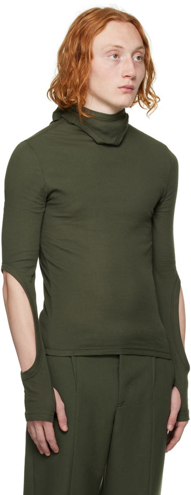 Sveter Dion Lee Dion Lee Interlock Mask Turtleneck Top Zelené | C3078F22, 3