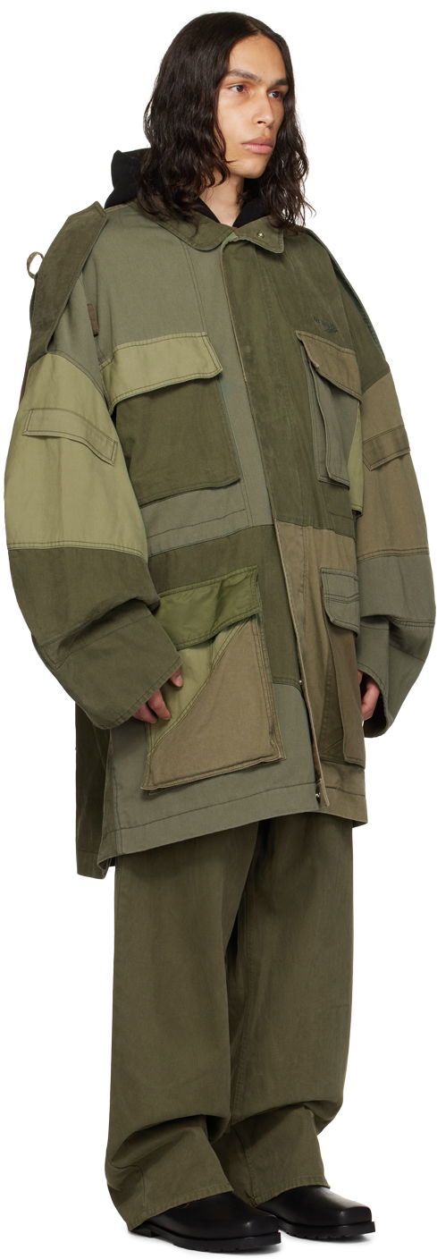 Parka We11done Paneled Jacket Zelené | WD-JP3-23-149-U-KK, 1