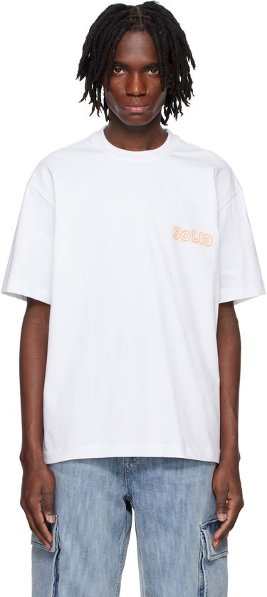Tričko Solid Homme Solid Homme Embroidered Graphic T-Shirt Biela | S251TS71, 0
