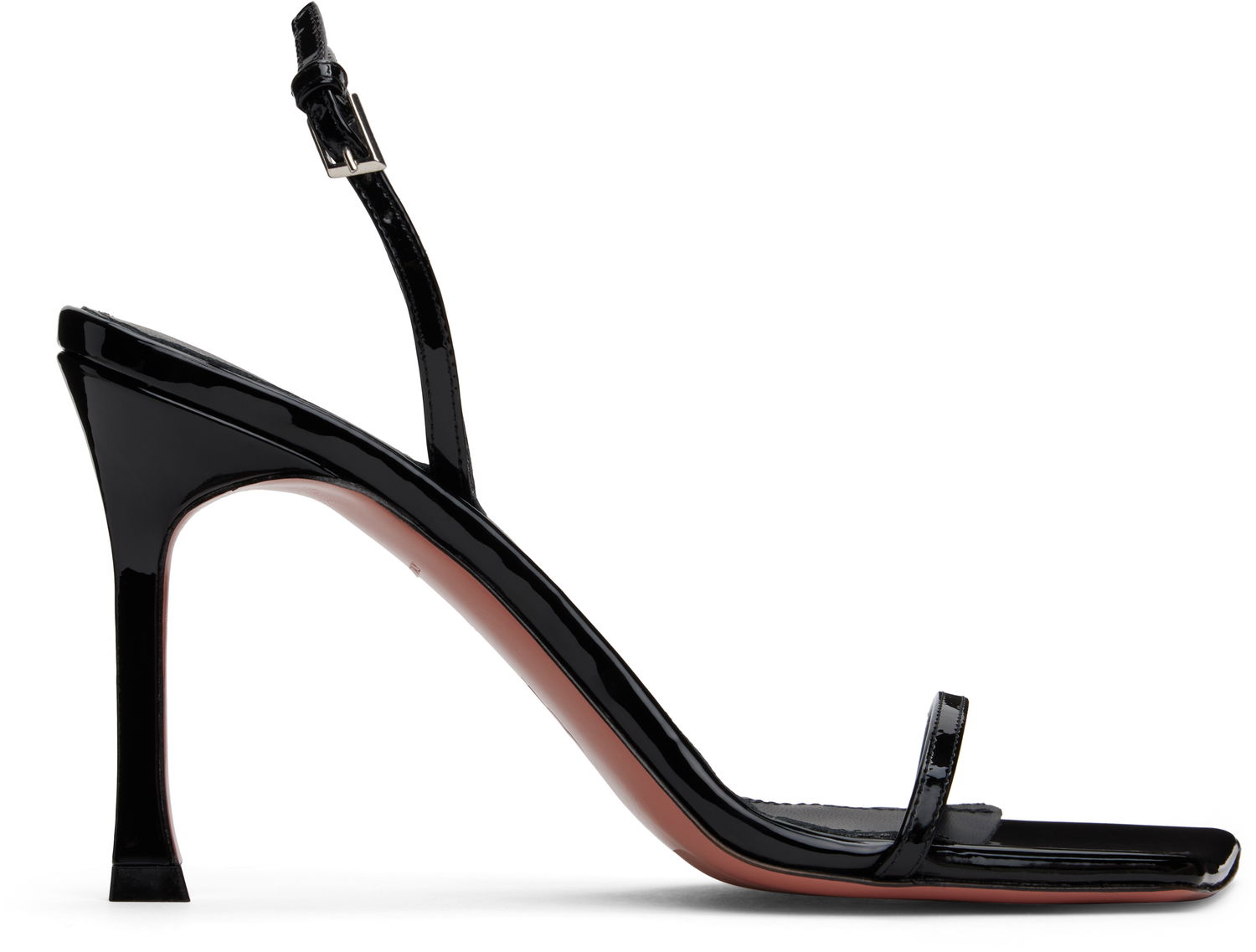 Starostlivosť o obuv Amina Muaddi Amina Muaddi Maya Slingback Heeled Sandals Čierna | MAYA SLINGBACK PATENT, 0