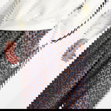 Tepláky adidas Performance Firebird Loose Leopard Track Pants Hnedá | JV7580, 1
