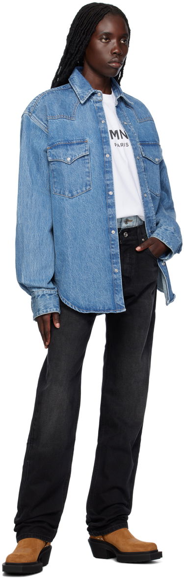 Košeľa VETEMENTS Flap Pocket Denim Shirt Modrá | VL18SH250N, 3