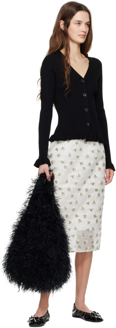 Sveter Cecilie Bahnsen Cecilie Bahnsen Cassia Knitted Peplum Cardigan Čierna | 4.24KNI52007 CASSIA CARDIGAN, 3