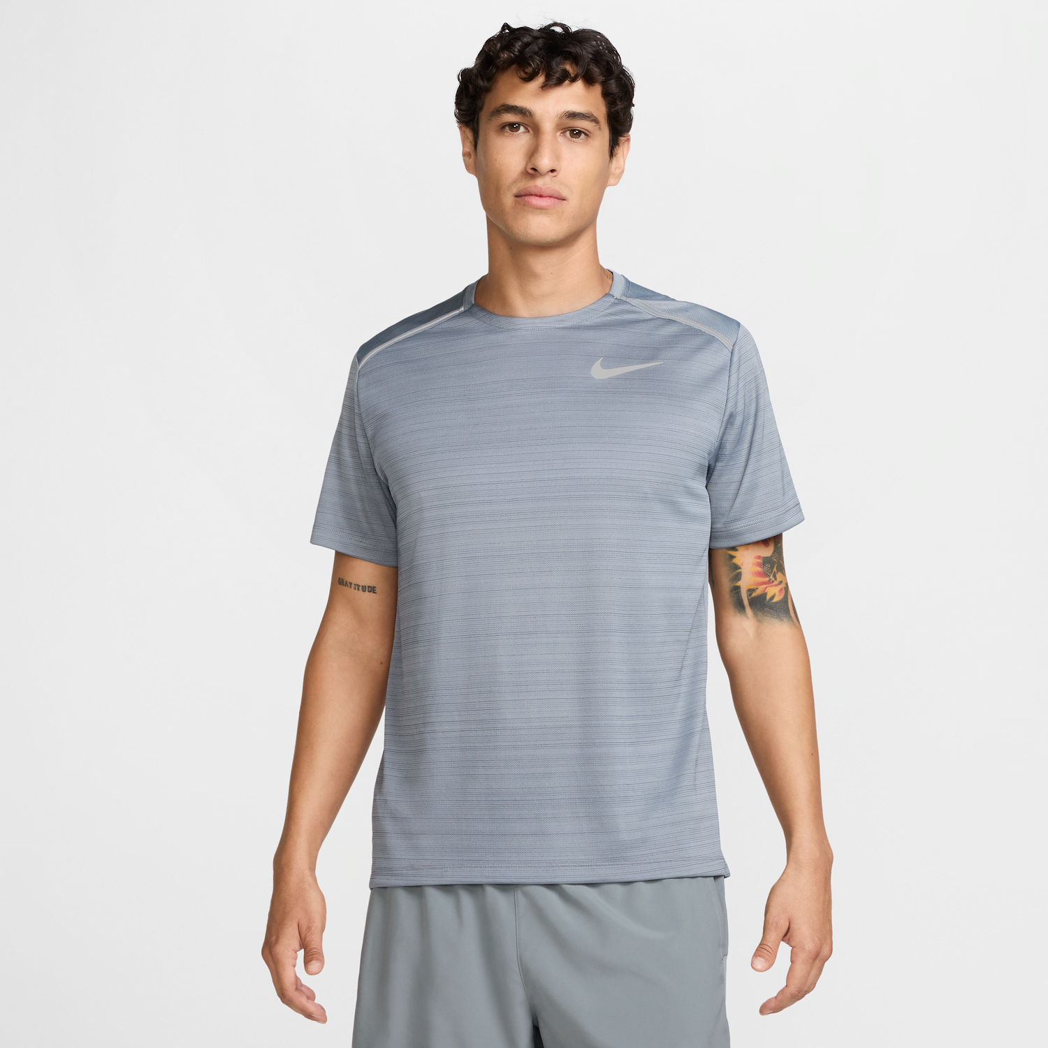 Tričko Nike Nike Miler Running T-Shirt Šedá | FZ4782-065, 0