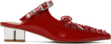 Tenisky a topánky GANNI GANNI Lace-Up Mules Červená | S2964, 0