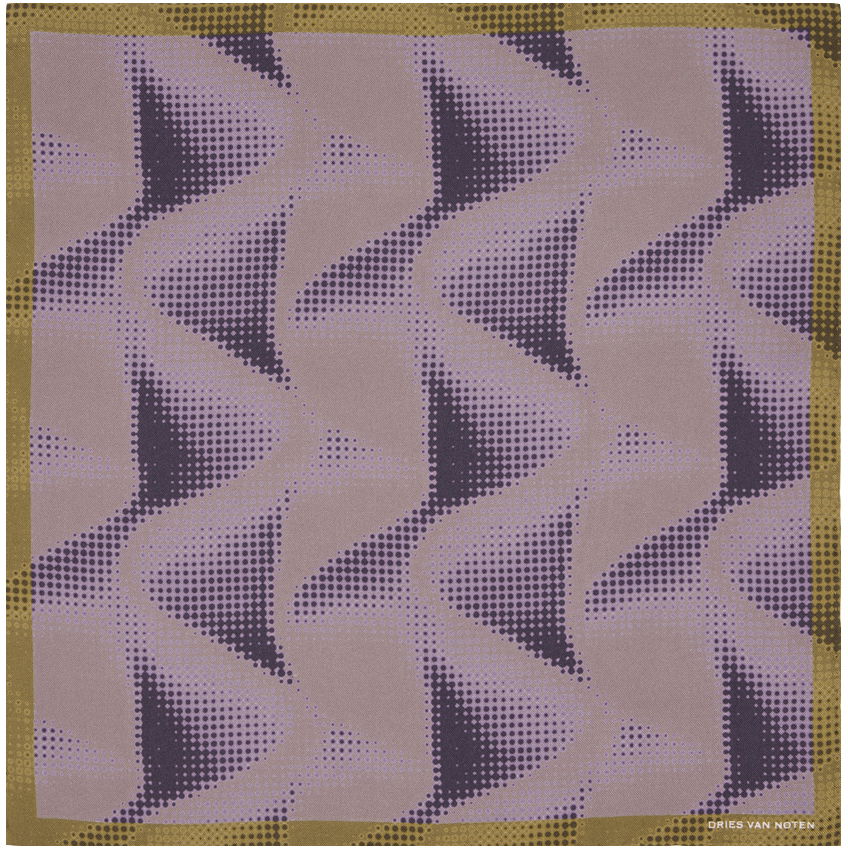 Oblečenie Dries Van Noten Brown & Purple Silk Pocket Square Metalická | 242-021300-9008, 0