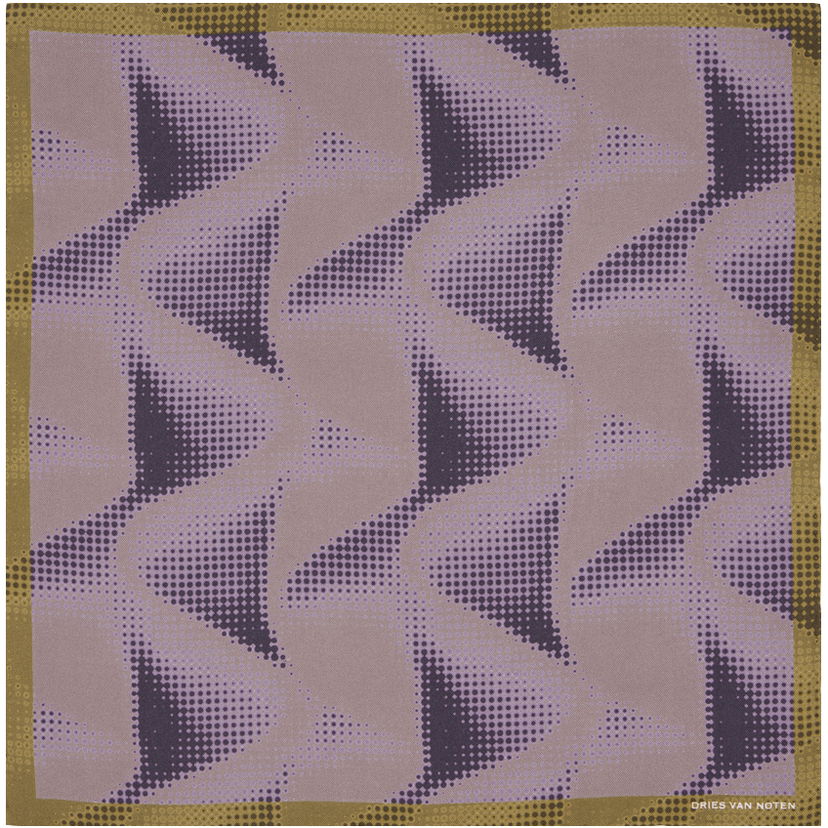 Oblečenie Dries Van Noten Brown & Purple Silk Pocket Square Metalická | 242-021300-9008