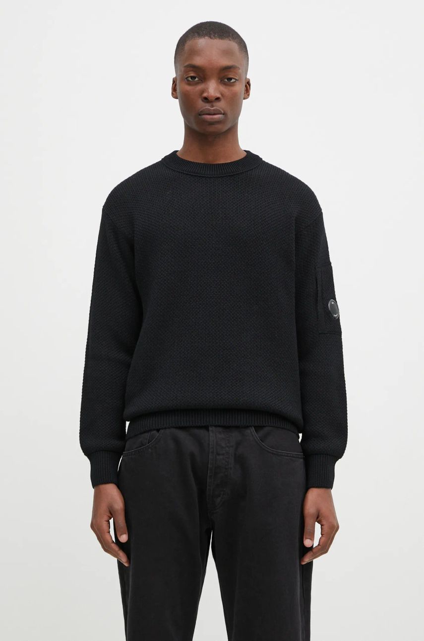 Sveter C.P. Company Knitwear Crew Neck Sweater Čierna | 17CMKN228A006595A, 0
