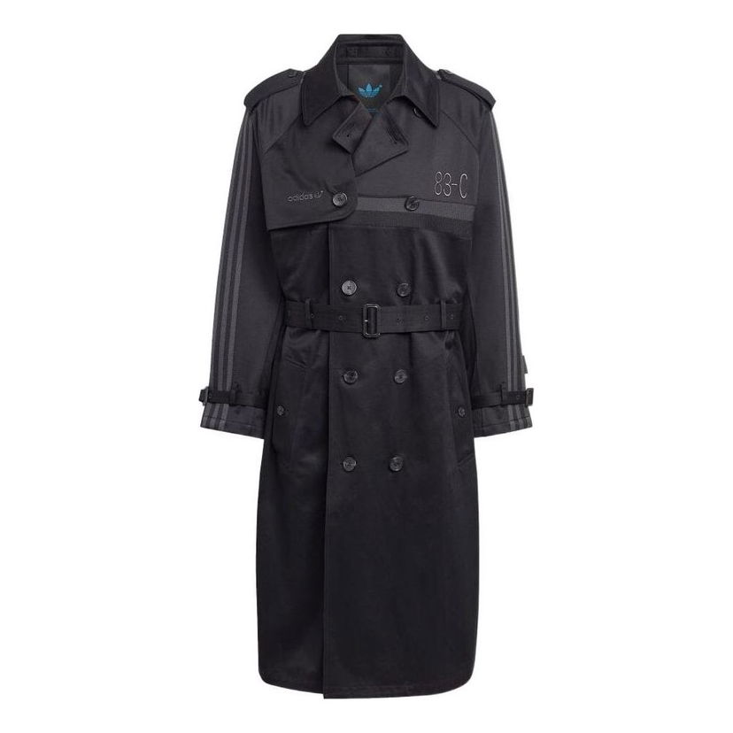 Trenčkot adidas Originals Originals 83-C Trench Coat Čierna | IA2465