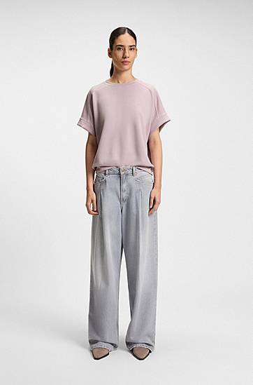 Sveter BOSS Regular Fit T-Shirt with Logo Ružová | 50543499, 1