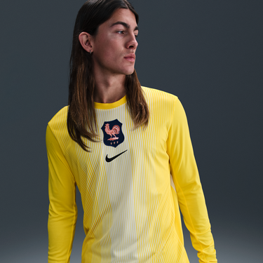 Dres Nike FFF 2025/26 Stadium Dri-FIT Replica Men's Long Sleeve Goalkeeper Soccer Jersey Žltá | HM9802-718, 0