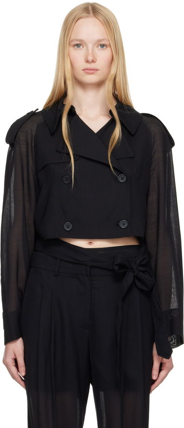 Trenčkot Helmut Lang Helmut Lang Cropped Trench Coat Čierna | P01HW101, 0