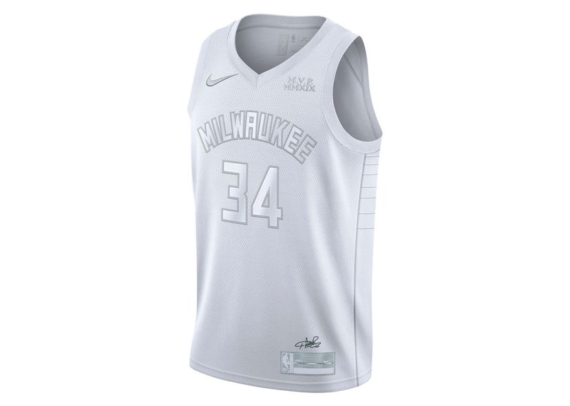 Dres Nike NBA Milwaukee Bucks MVP 34 Antetokounmpo Swingman Jersey White Biela | CT4209-100