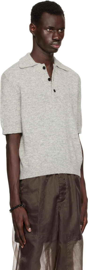 Sveter Dries Van Noten Dries Van Noten Alpaca Polo Šedá | 251-021200-1703, 1