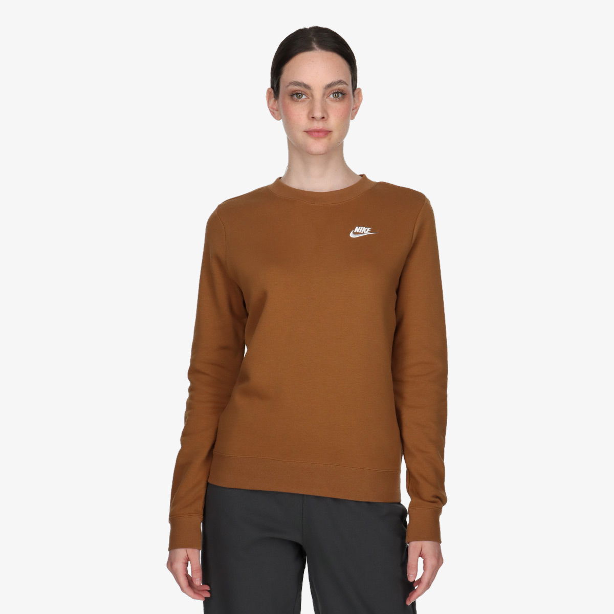 Mikina Nike Women's Standard Fit Crew Neck Sweatshirt Hnedá | DQ5473-271, 0