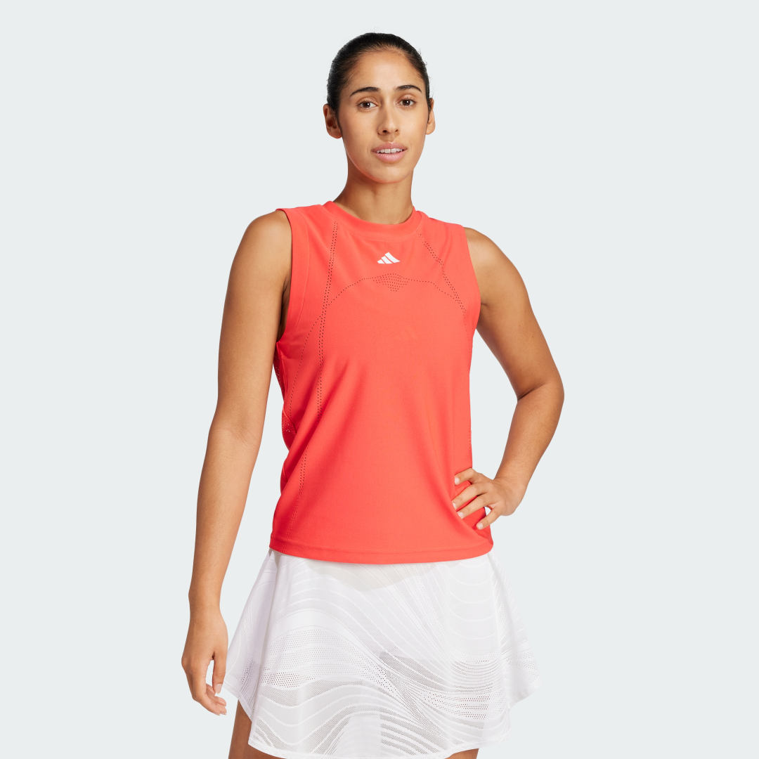Tielko adidas Performance Sleeveless Tennis Top Oranžová | JE7117, 0