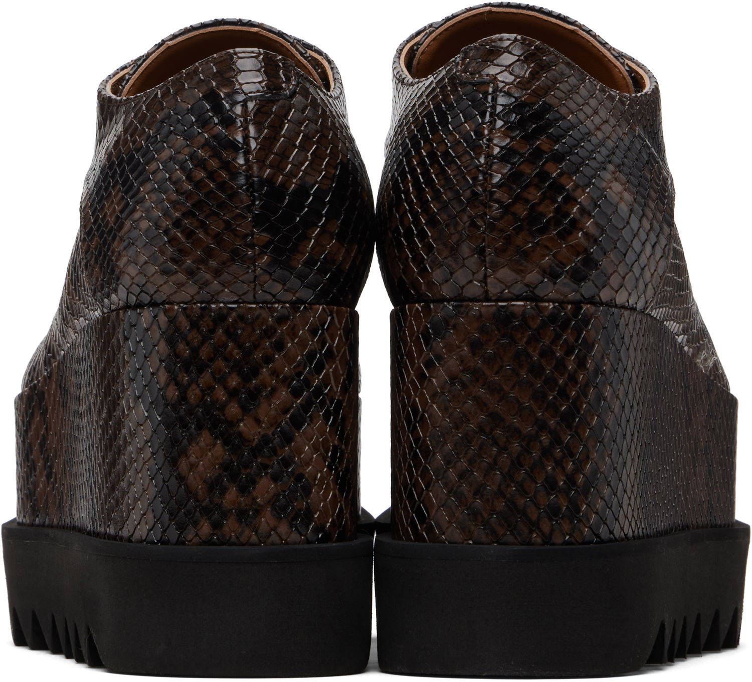 Tenisky a topánky Stella McCartney Limited-Edition Elyse Snake Platform Derbys Hnedá | 810479APAEK0, 1