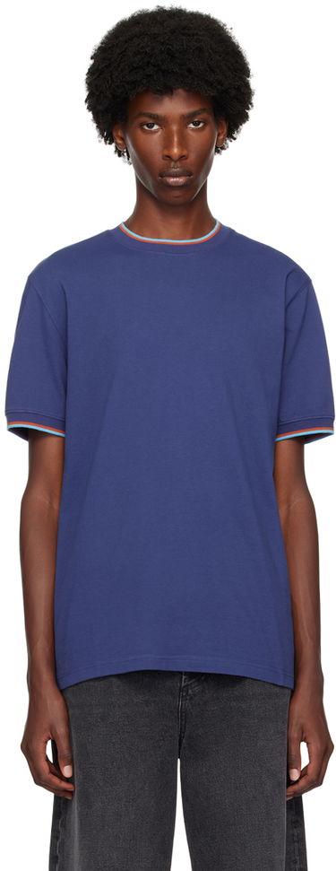 Tričko Paul Smith PS Paul Smith Contrast-Tipping T-Shirt Modrá | M2R-321Y-N22117-46, 0