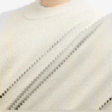 Sveter Studio Nicholson Studio Nicholson Voe Rib Crew Knit, Size Small Béžová | VOESNM-1292-NTL, 5