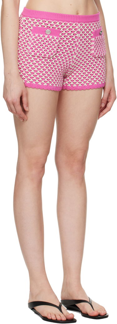 Šortky Versace Versace Crochet Knit Shorts Ružová | 1020377_1A14747, 1