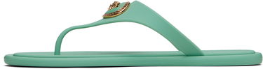 Doplnky Versace Versace Alia Rubber Flat Sandals Zelené | 1016248_1A10983, 2