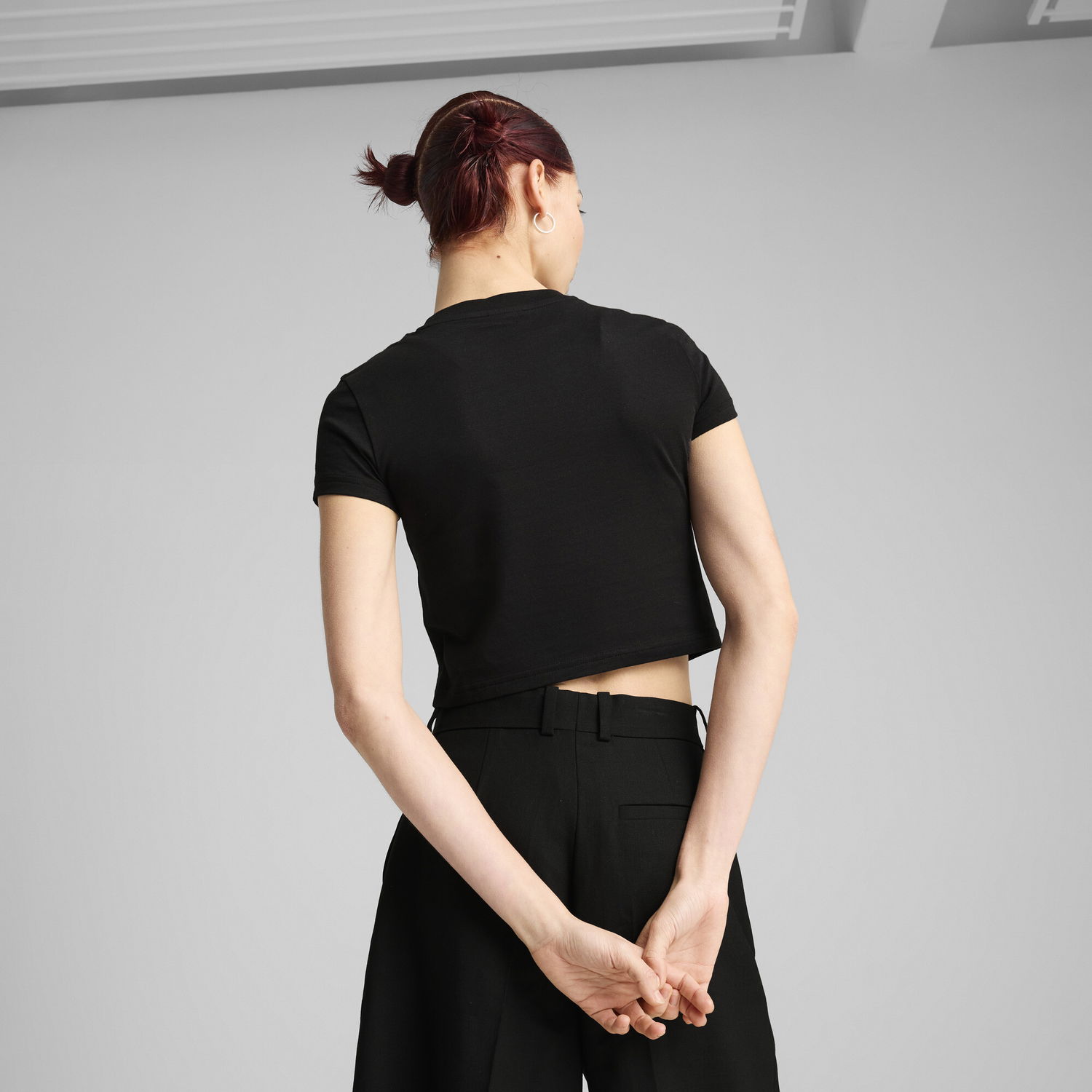 Crop Top Puma Graphics Moto Baby Tee Čierna | 631502_01, 1