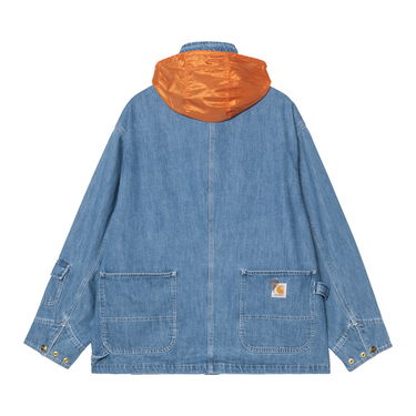 Bunda Carhartt WIP Stone Washed Denim Chore Coat Modrá | A242054_6, 4