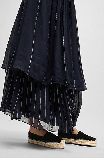 Starostlivosť o obuv BOSS Suede Espadrilles Čierna | 50542344, 1