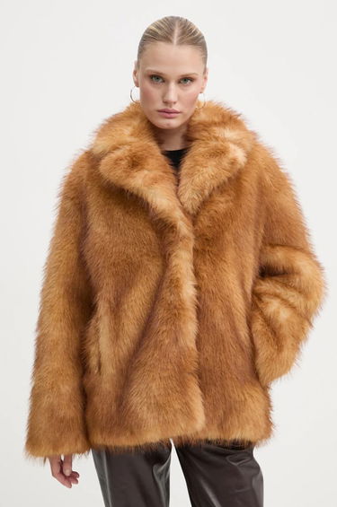 Kabáty STAND STUDIO Stand Studio Janice Faux Fur Jacket Hnedá | 61239.9156, 0