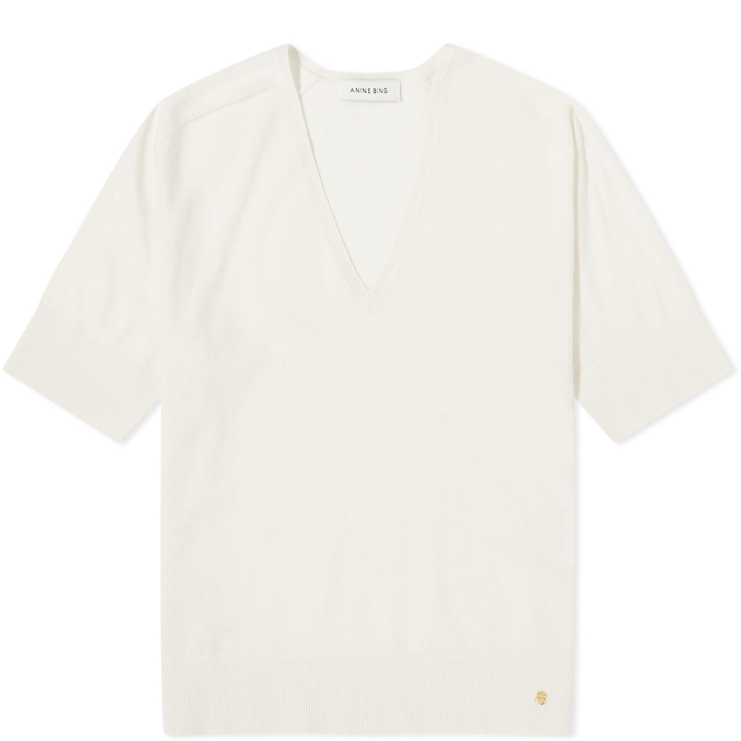 Tričko Anine Bing Aria Ivory Sweater, Size Large Biela | A-09-2324-150, 1