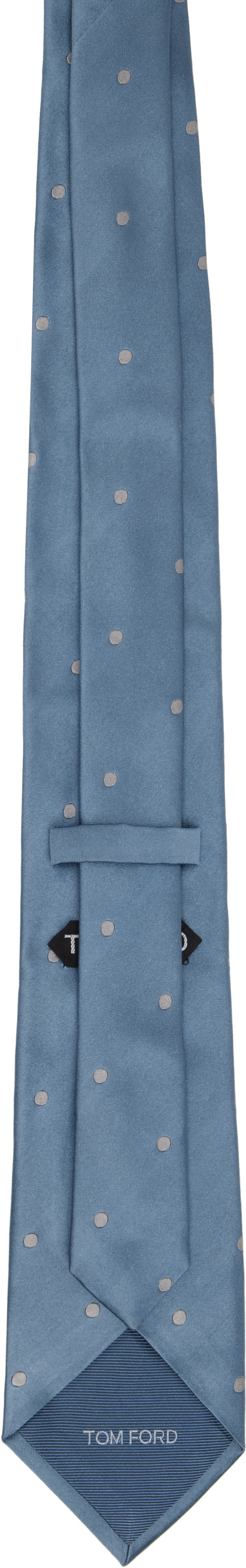 Doplnky Tom Ford TOM FORD Silk Tie with Dots Modrá | STE001-S0087, 1
