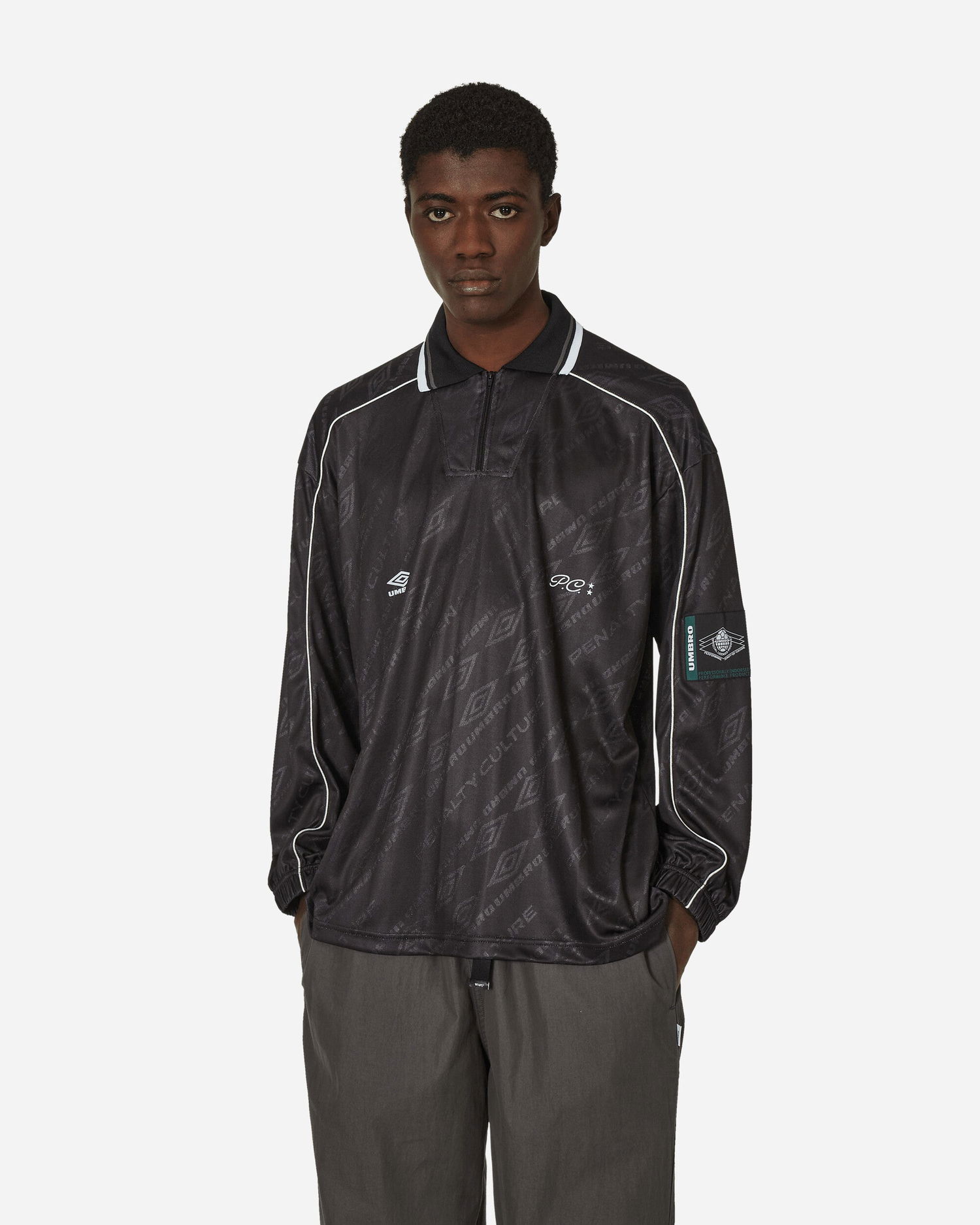 Polo tričko Umbro Graphic Longsleeve Polo Čierna | UBMW011FA02 BLK0001, 1