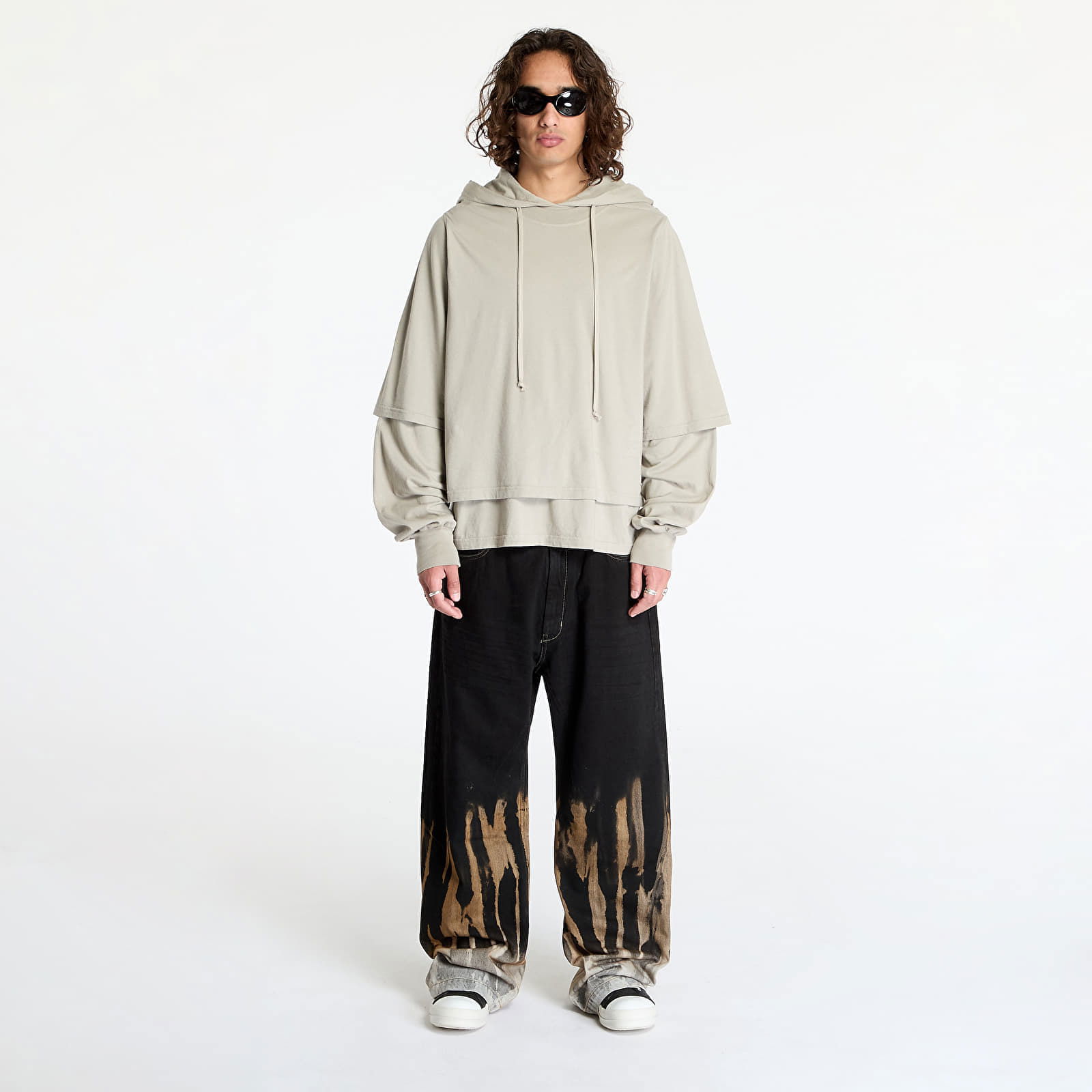 DRKSHDW Knit T-Shirt - Hustler Hoodie Pearl