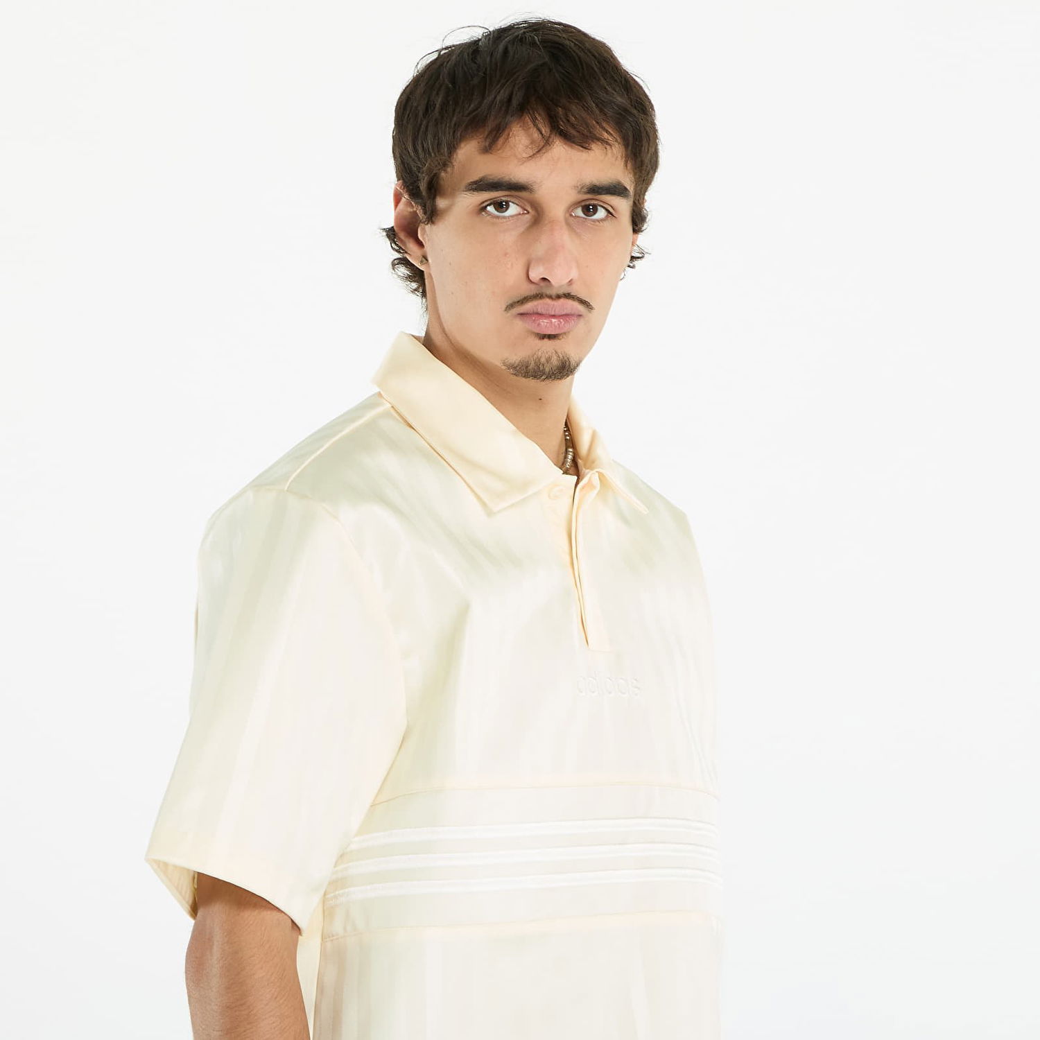 Tričká a tielka adidas Originals Premium Satin Jersey Cream White/ Collegiate Orange/ White Béžová | JY3923, 1