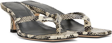 Doplnky Aeyde Aeyde Wilma Leather Toe-Post Heeled Sandals Béžová | A11-HS-LESS55CI72-SS25-100-043, 3