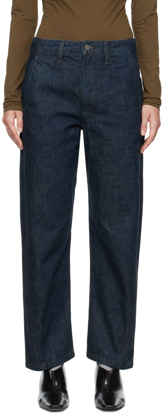 Džínsy LEMAIRE LEMAIRE High Waisted Curve Jeans Modrá | PA1052 LD068, 0