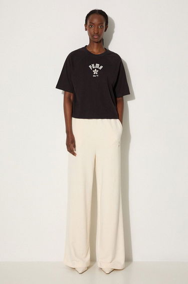 Crop Top Puma Classics Play Paris Relaxed Crop Top Čierna | 626808, 1
