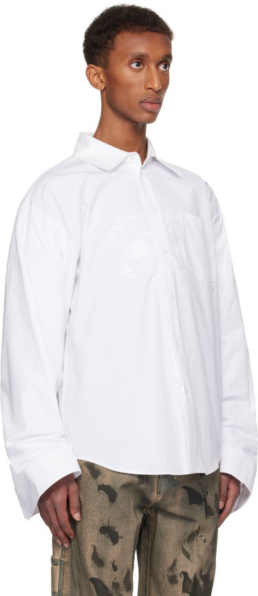 Košeľa We11done We11done Twisted Sleeve Button-Up Shirt Biela | WD-SH3-24-110-U-WH, 1