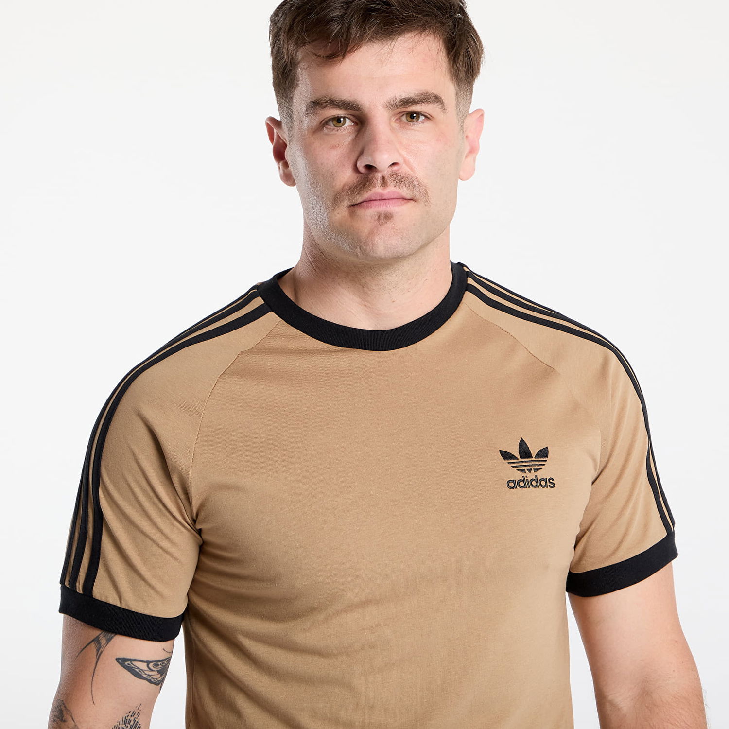 Tričko adidas Performance Adicolor Classics 3-Stripes Tee Hnedá | JY1370, 1