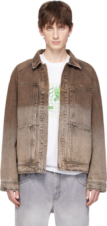 Bunda Dime Dime Gradient Denim Jacket Hnedá | DIMESP253BRW, 0