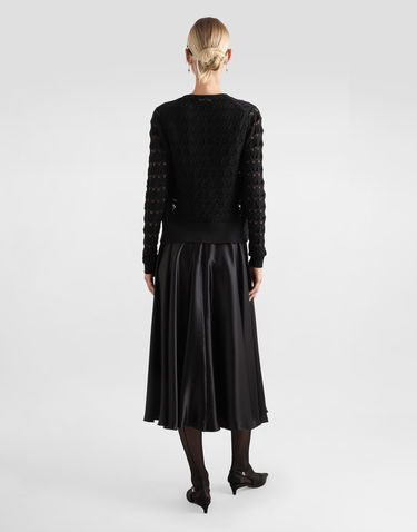 Sukňa Dolce & Gabbana Dolce & Gabbana Calf-Length Silk Satin Circle Skirt Čierna | F4CSOTFU1NUN0000, 2