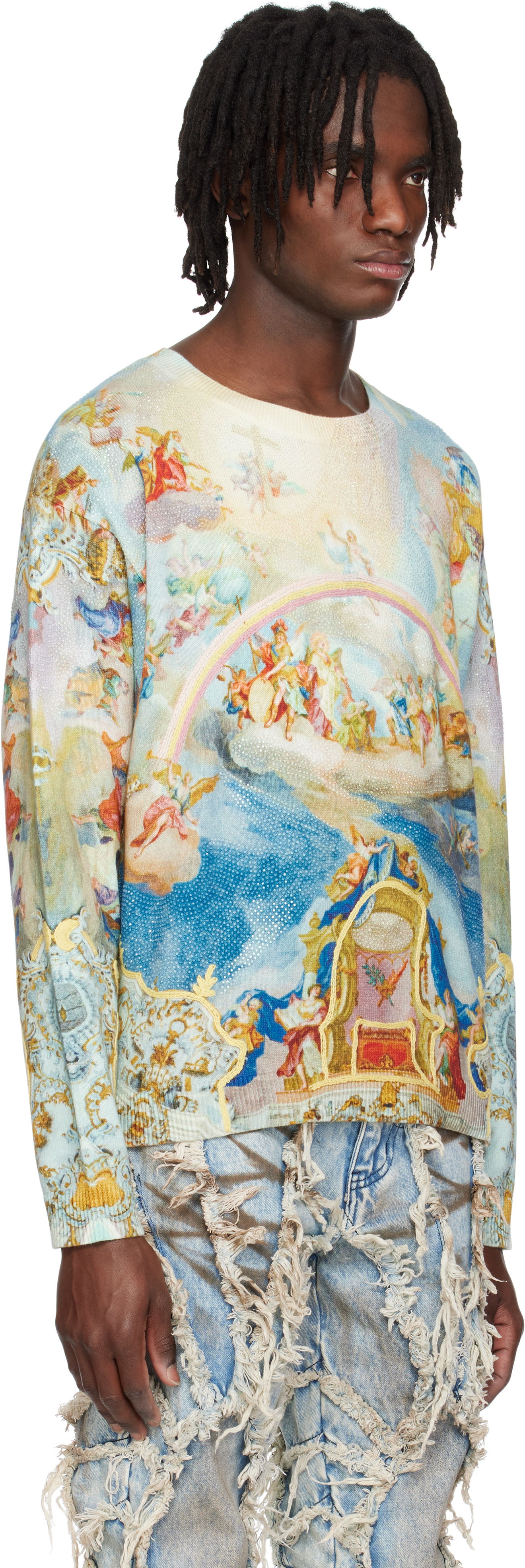 Sveter Who Decides War Who Decides War Archaic Graphic Print Sweater Rôznofarebný | 1110050030SS25, 1