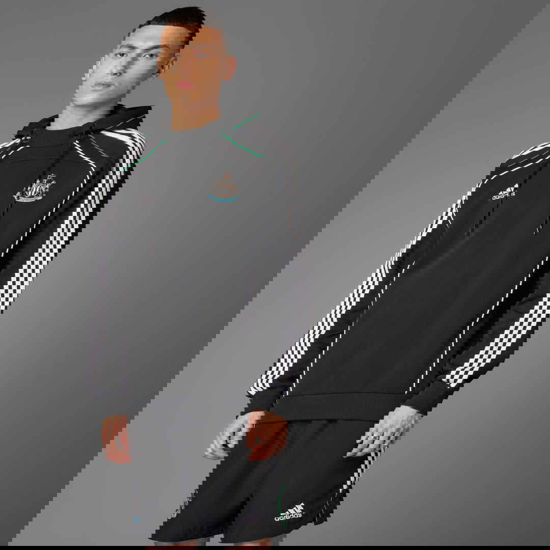 Mikina adidas Performance Newcastle United FC Doubleknit Hoodie Čierna | JF2729, 0