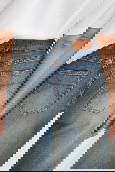 Džínsy KENZO High Waist Jeans Modrá | FF52DP2176S7.DS, 3