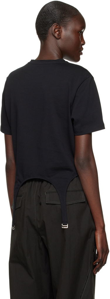 Crop Top Dion Lee Garter Slim T-Shirt Čierna | C3098R23, 2