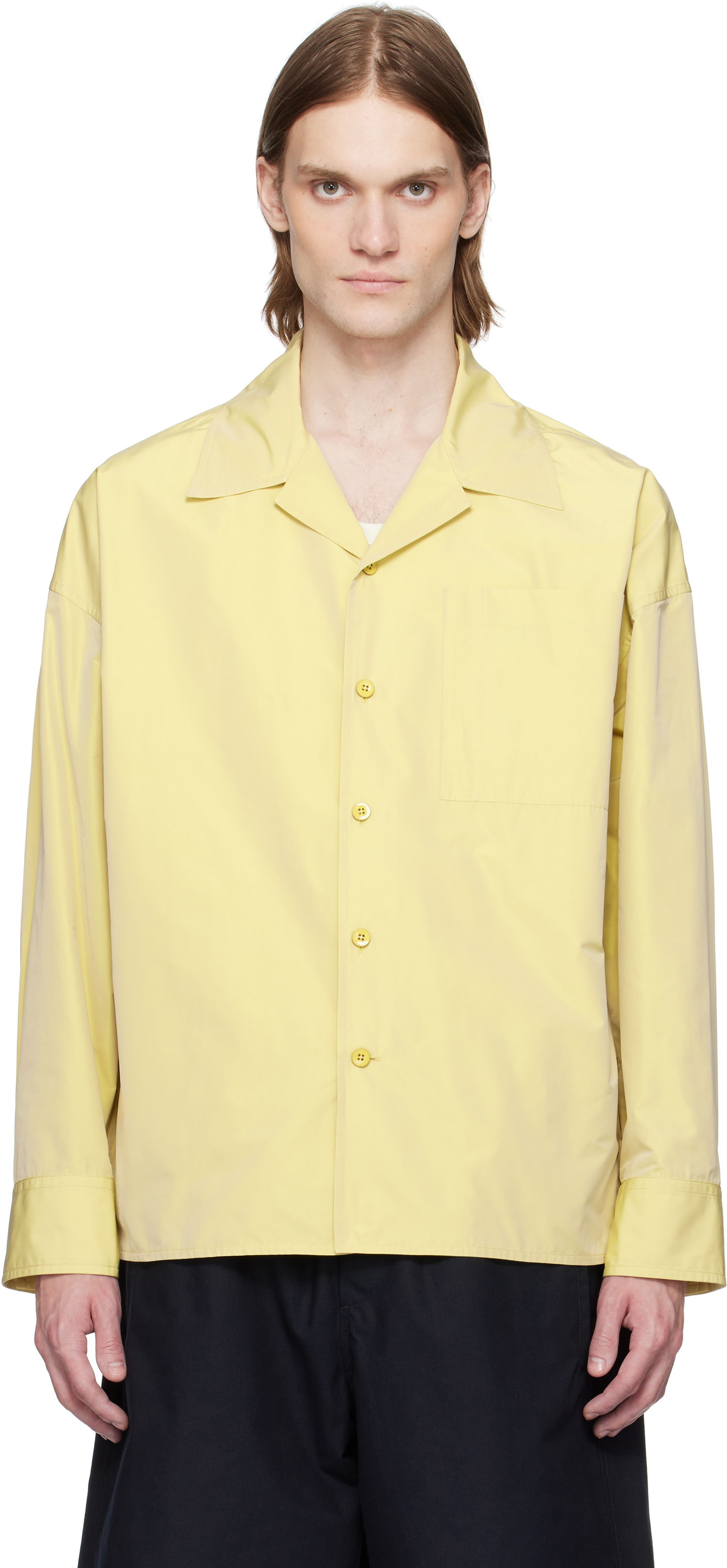 Košeľa Jil Sander Jil Sander Taffeta Camp Collar Shirt Žltá | J21DL0224_J70005, 0