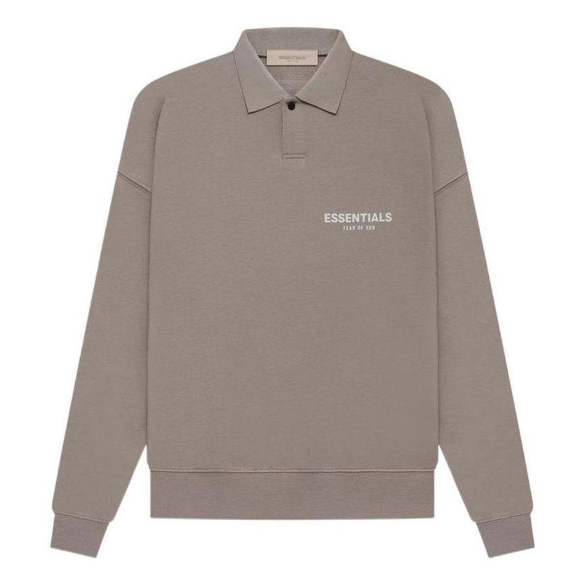 Mikina Fear of God Essentials Long Sleeve Polo Hnedá | FOG-SS22-889
