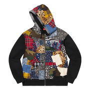 Patchwork Zip Up Hoodie