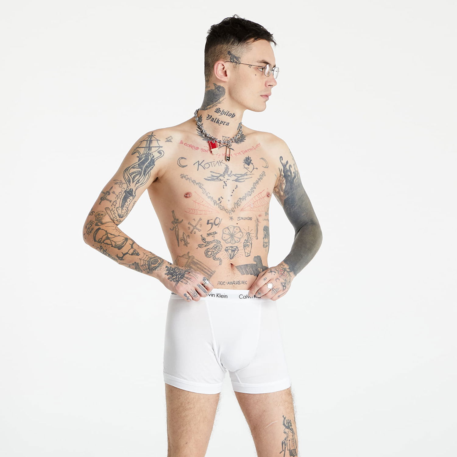 Boxerky CALVIN KLEIN Trunks Biela | U2662G 100, 0