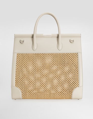 Kabelka Dolce & Gabbana Dolce & Gabbana Raffia and Leather Handbag Béžová | BM2480A9O838Z178, 3
